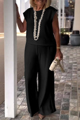 Casual O Neck Short Sleeve Two Pieces(7 Colors)