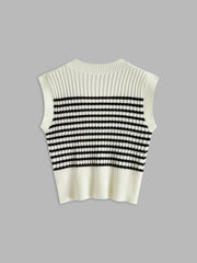 Stripe Panel Sweater Vest