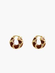 Chunky Golden Frame Hoop Earrings