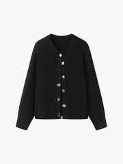 Geometric Button Cardigan