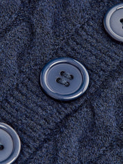 Contrast Binding Button Knit Top