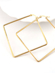 Geometric Square Pendant Earrings