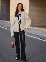 Tie Front Knit Top