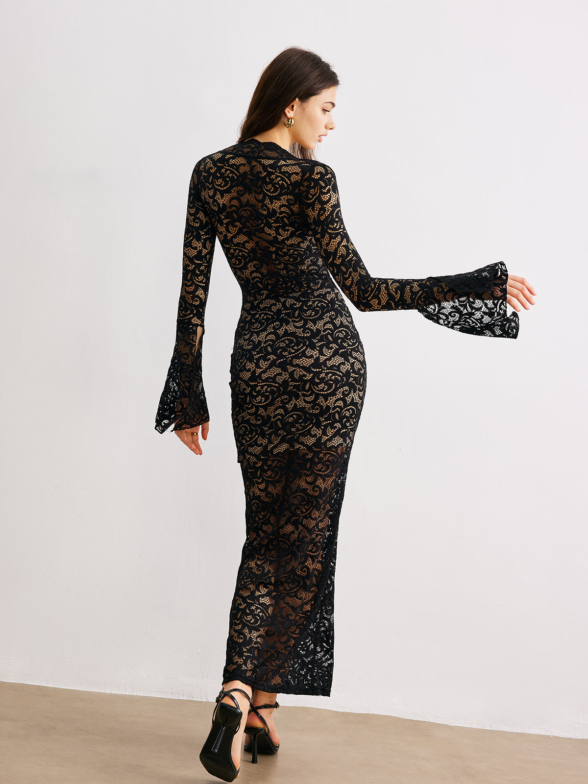 Contrast Binding Lace Dress