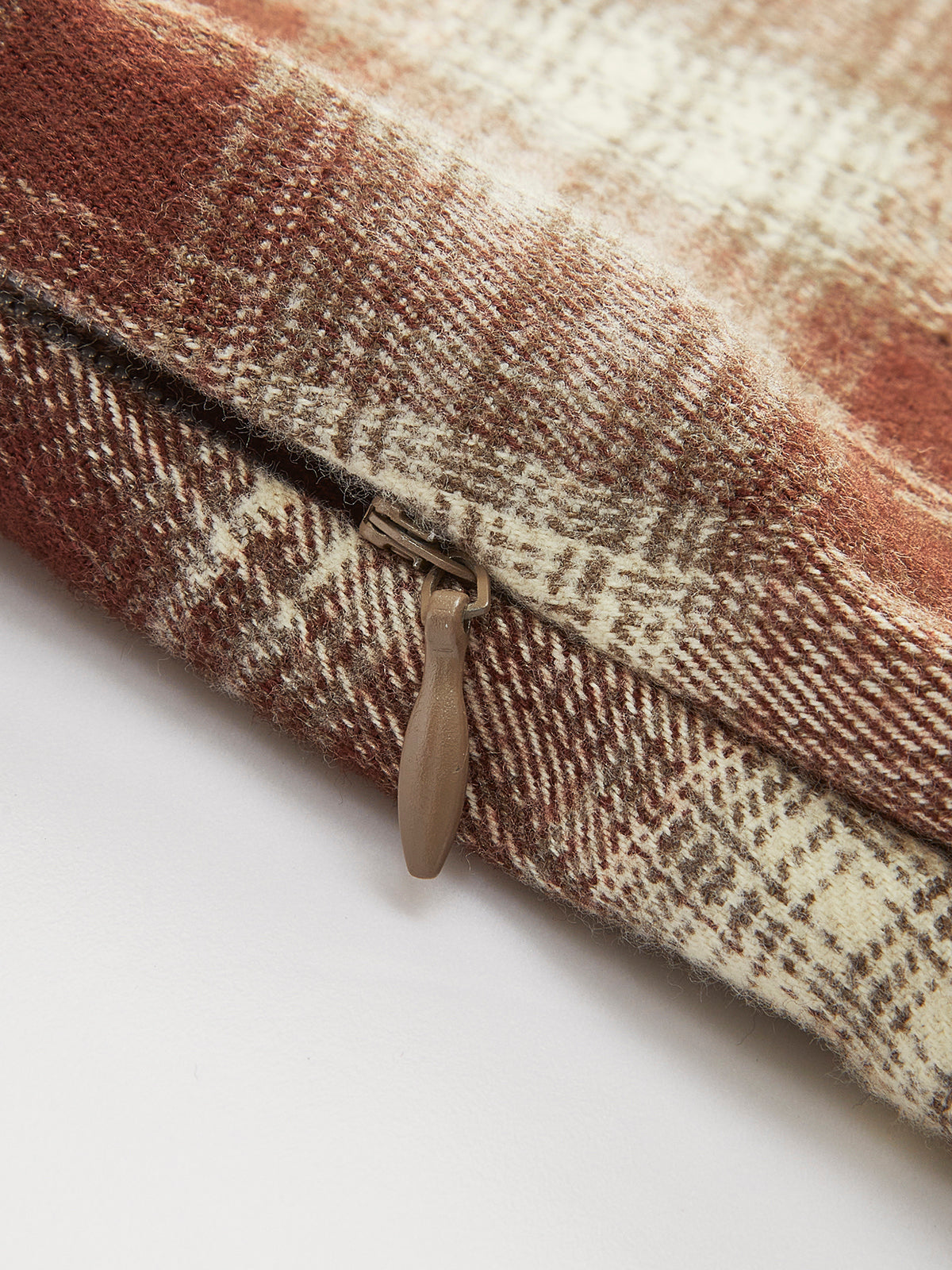 High-Waist Checked Pleated Skirt